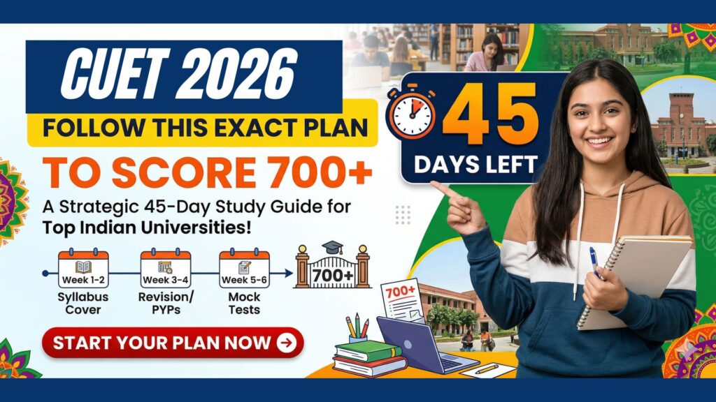 45 Days Left for CUET — Follow This Exact Plan to Score 700+